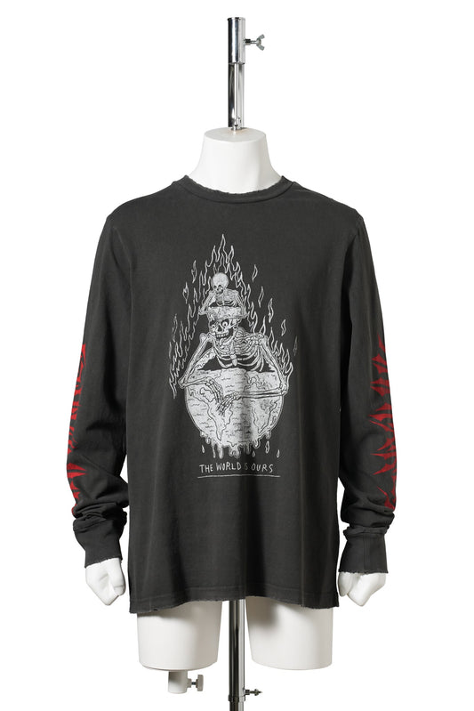 THE WORLD IS OURS L/S / VINTAGE BLACK