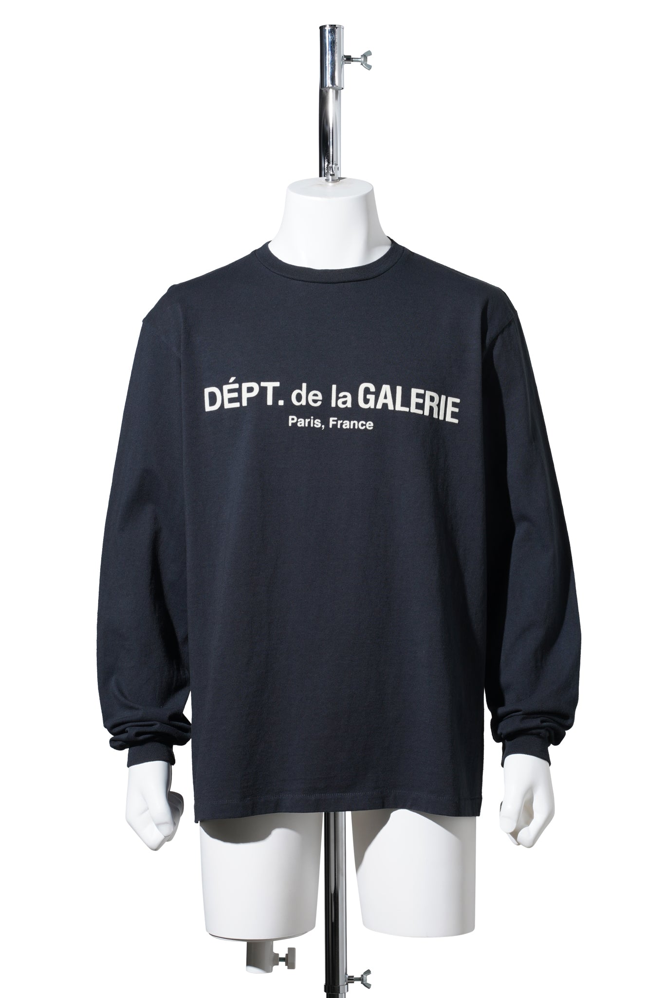 FRENCH LOGO LUX L/S TEE / WASHED BLACK