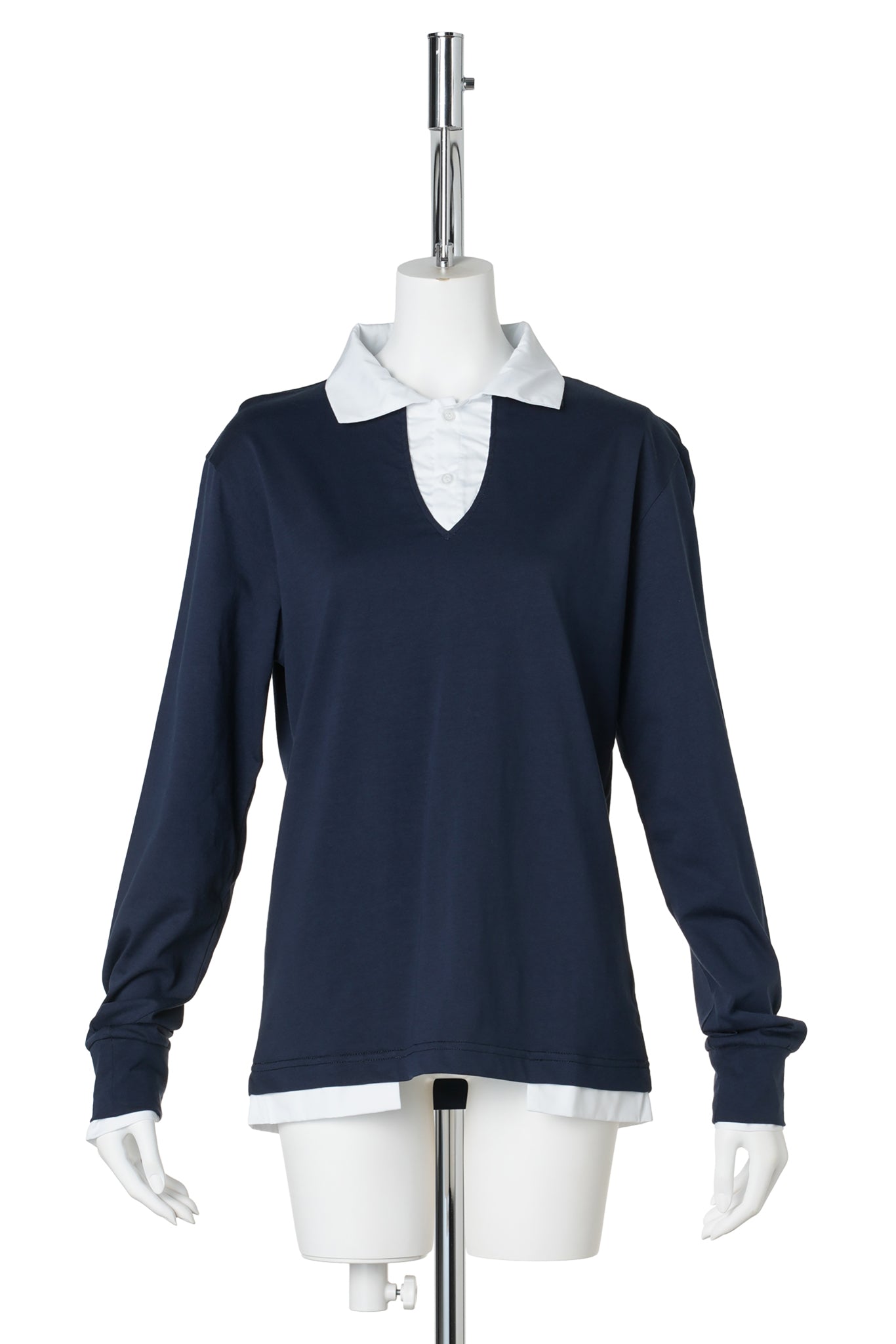 LUIS LS 2 LAYERS POLO / 63:NAVY-WHITE