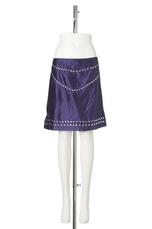 CLAUDE JEWEL MINI SKIRT / BLUE