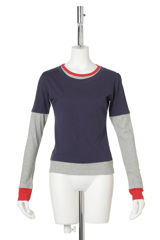 TRIPLE TEE / NAVY-GREY