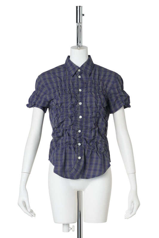 RON SHIRT / 11:DARK BLUE CHECKS