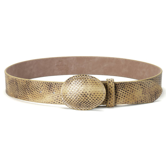 BUCKLE EXOTIC BELT / 09:BEIGE