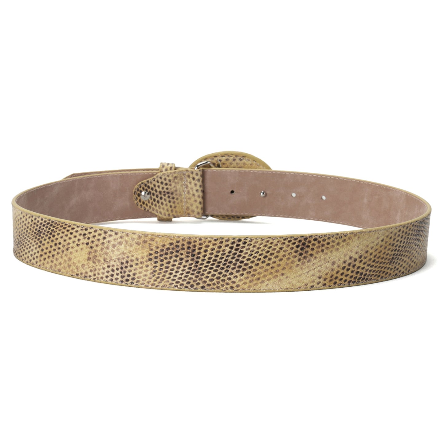 BUCKLE EXOTIC BELT / 09:BEIGE