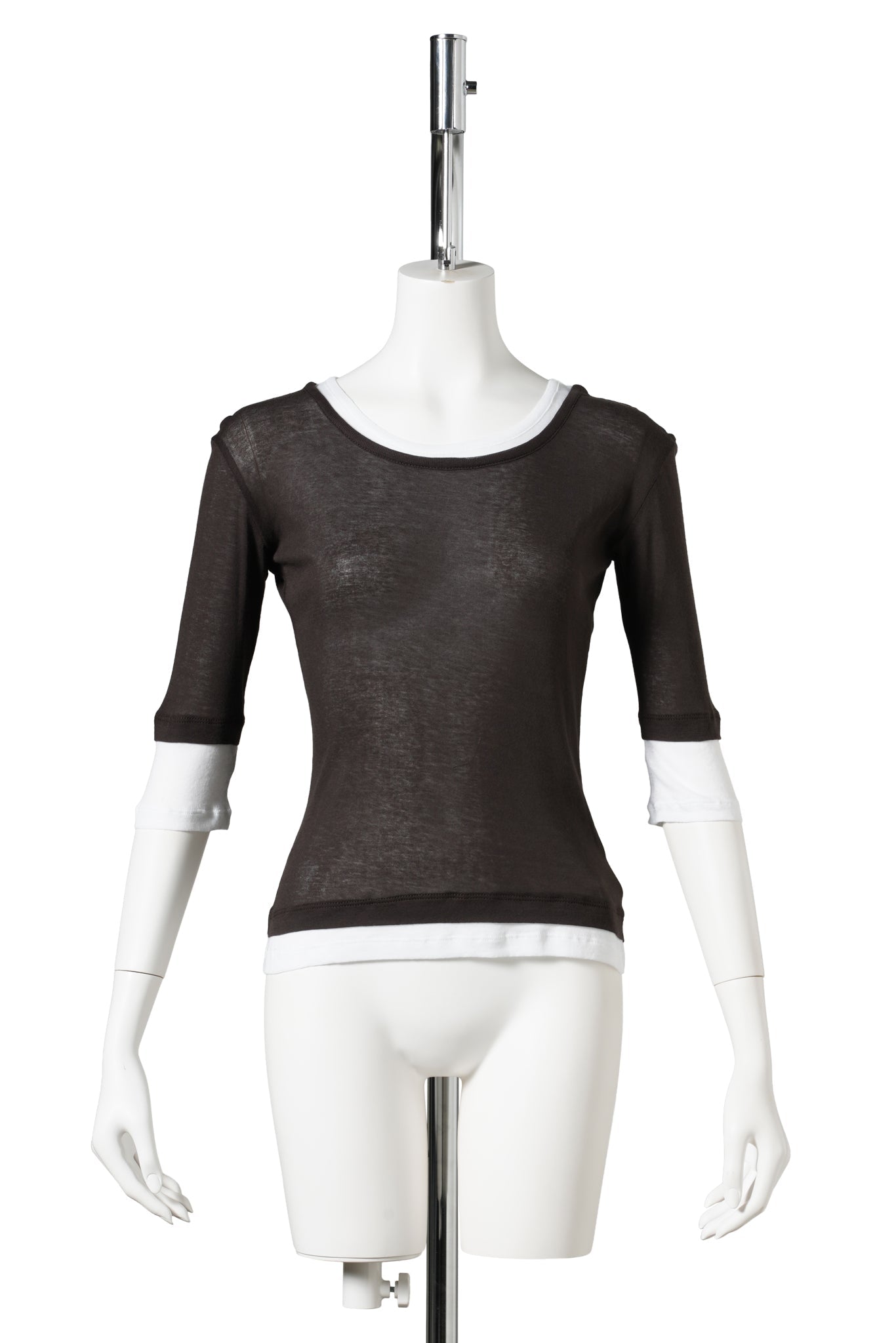 GEMMA TOP / 57:BROWN/WHITE