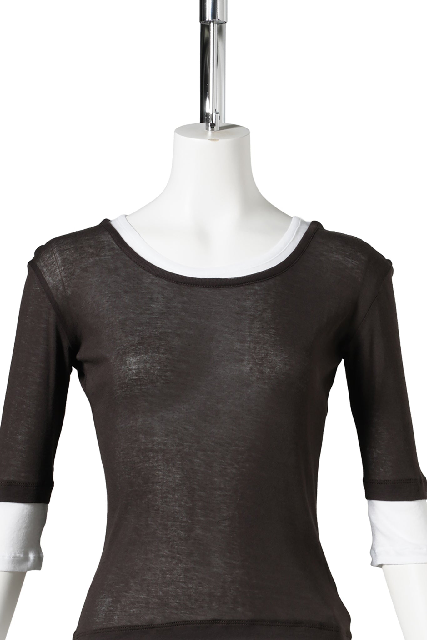 GEMMA TOP / 57:BROWN/WHITE