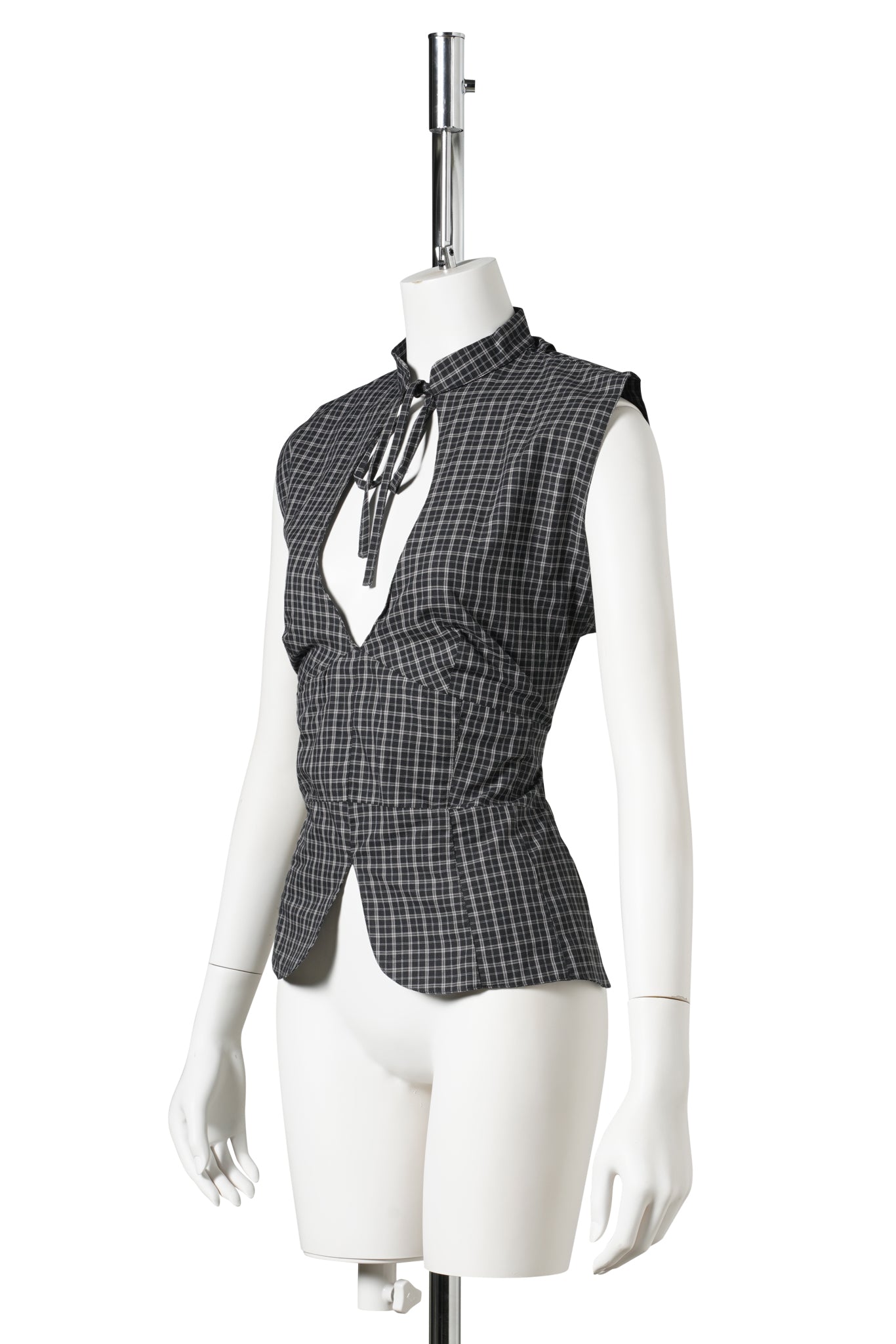 COCO TOP CHECKS / 01:BLACK
