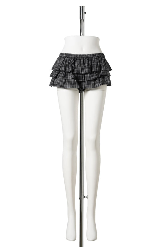 JARDIN SHORTS CHECKS / 01:BLACK
