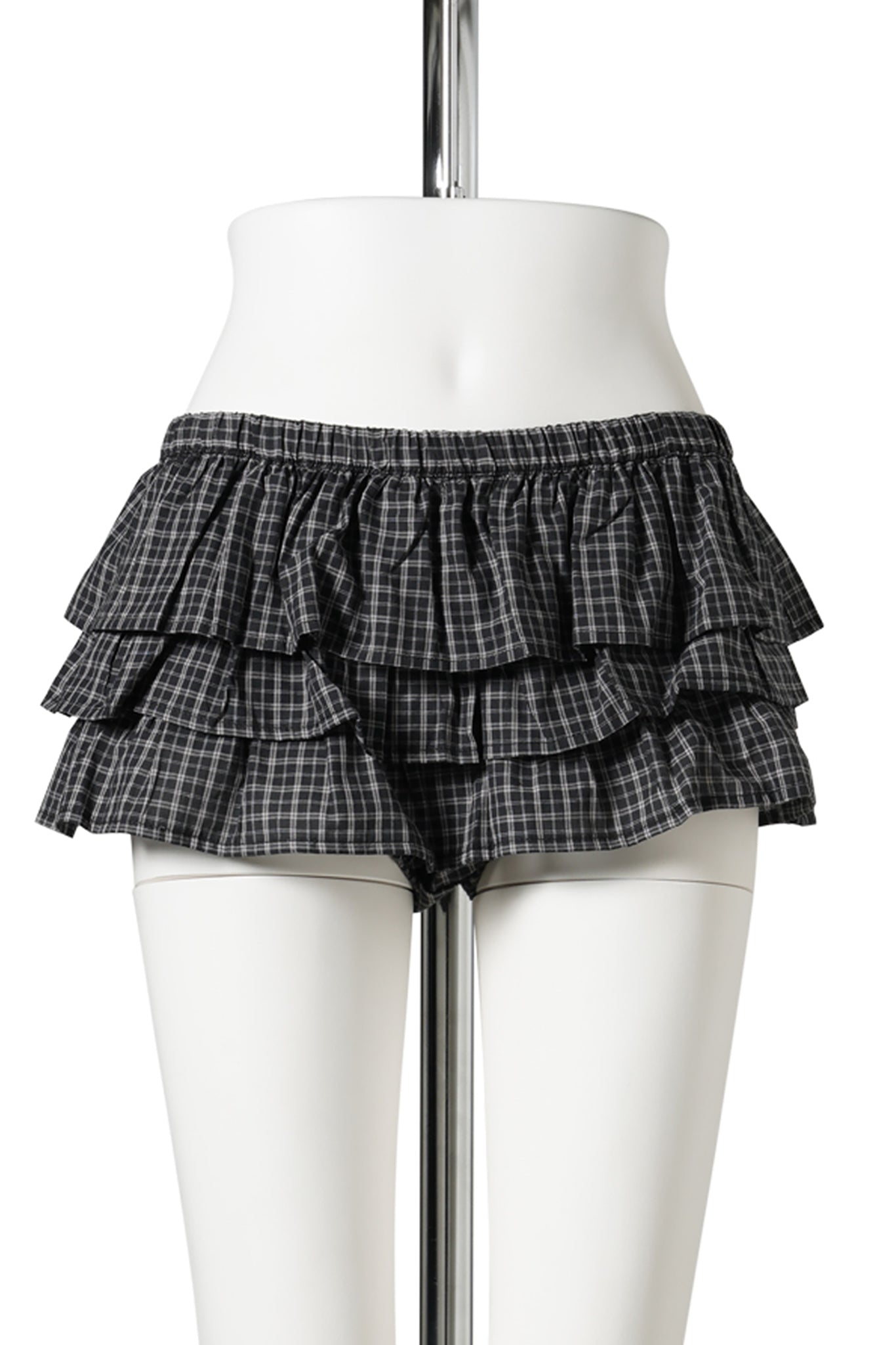 JARDIN SHORTS CHECKS / 01:BLACK