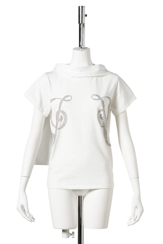 PHOEBE STUDS T-SHIRT / 02:WHITE
