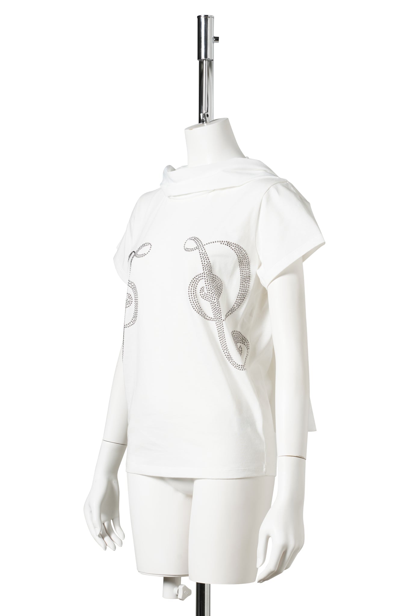 PHOEBE STUDS T-SHIRT / 02:WHITE