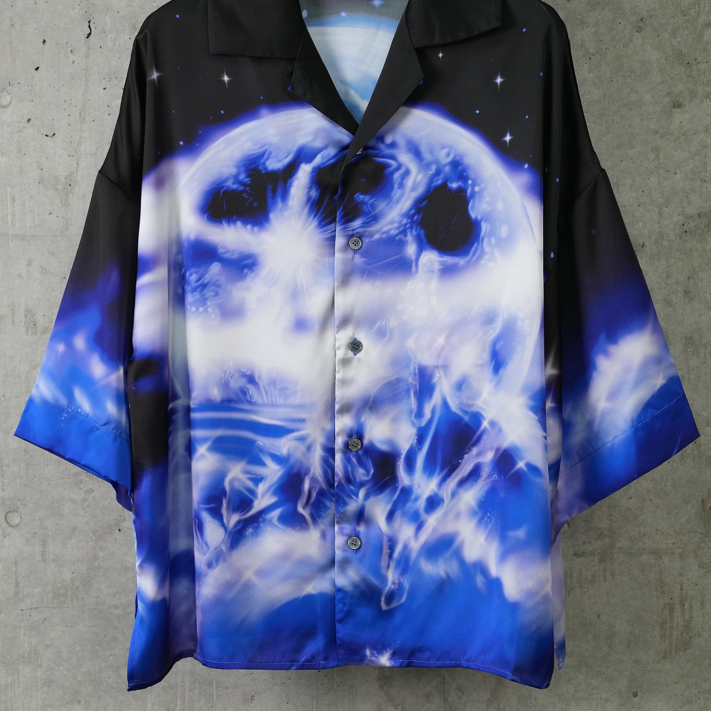 SHORT SLEEVE SHIRT / BLUE/BLACK