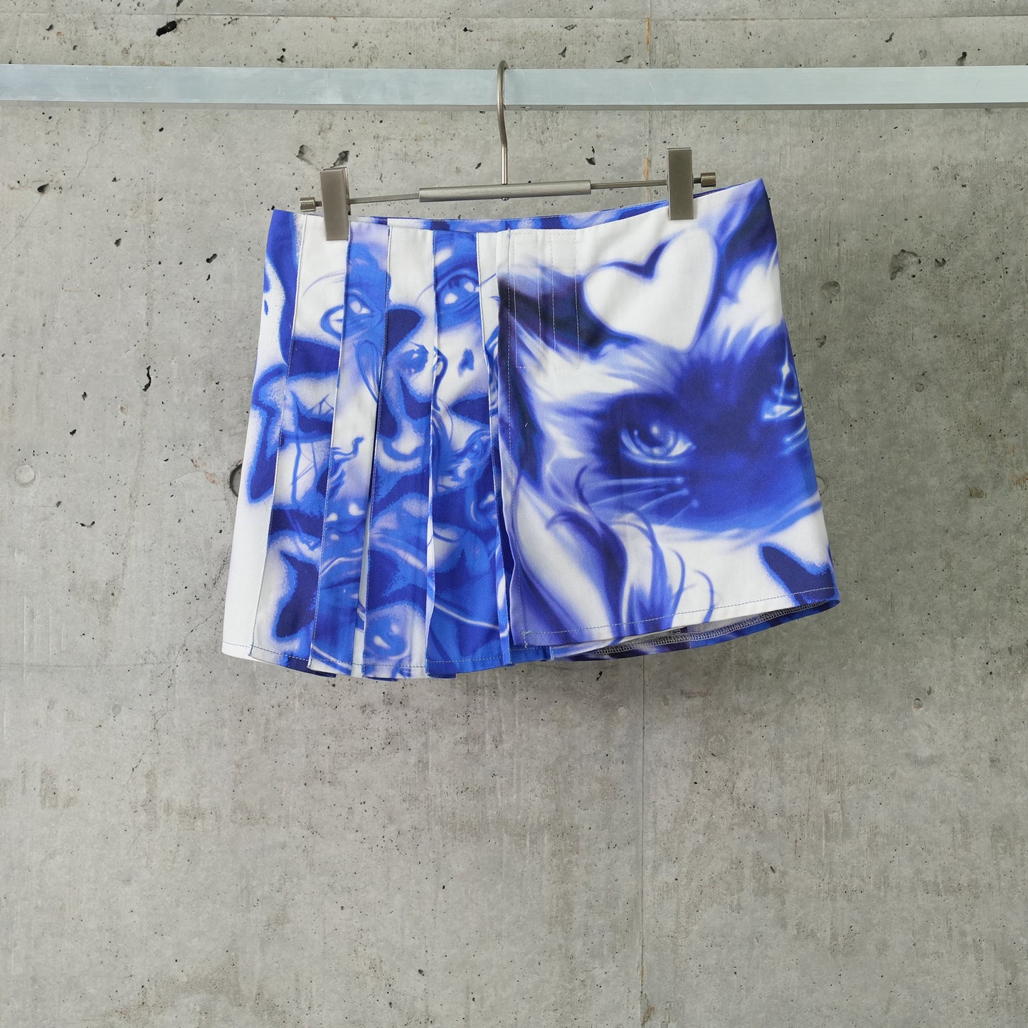 SKIRT / WHITE/BLUE