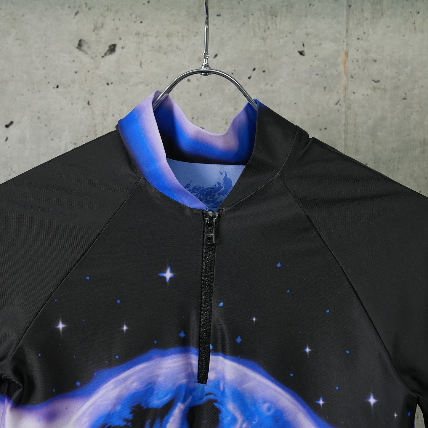 ZIP-UP LYCRA / BLACK/BLUE