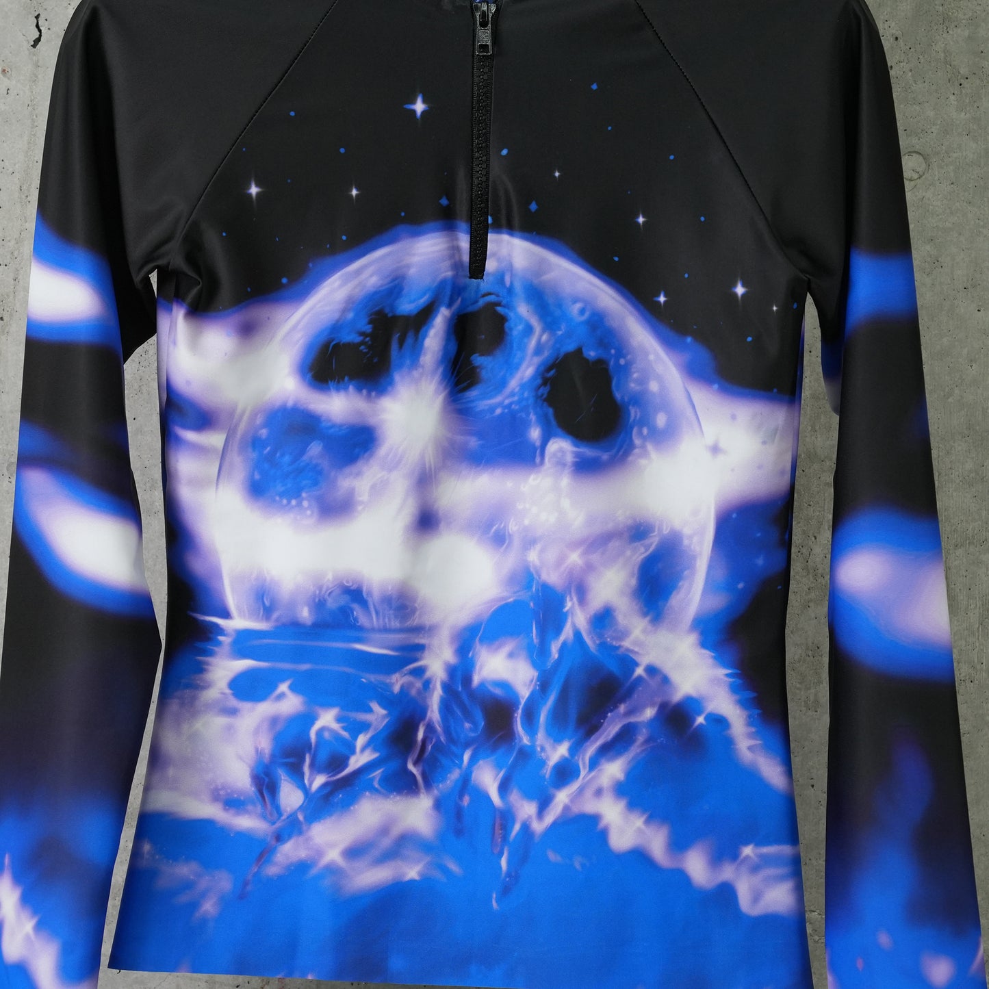 ZIP-UP LYCRA / BLACK/BLUE