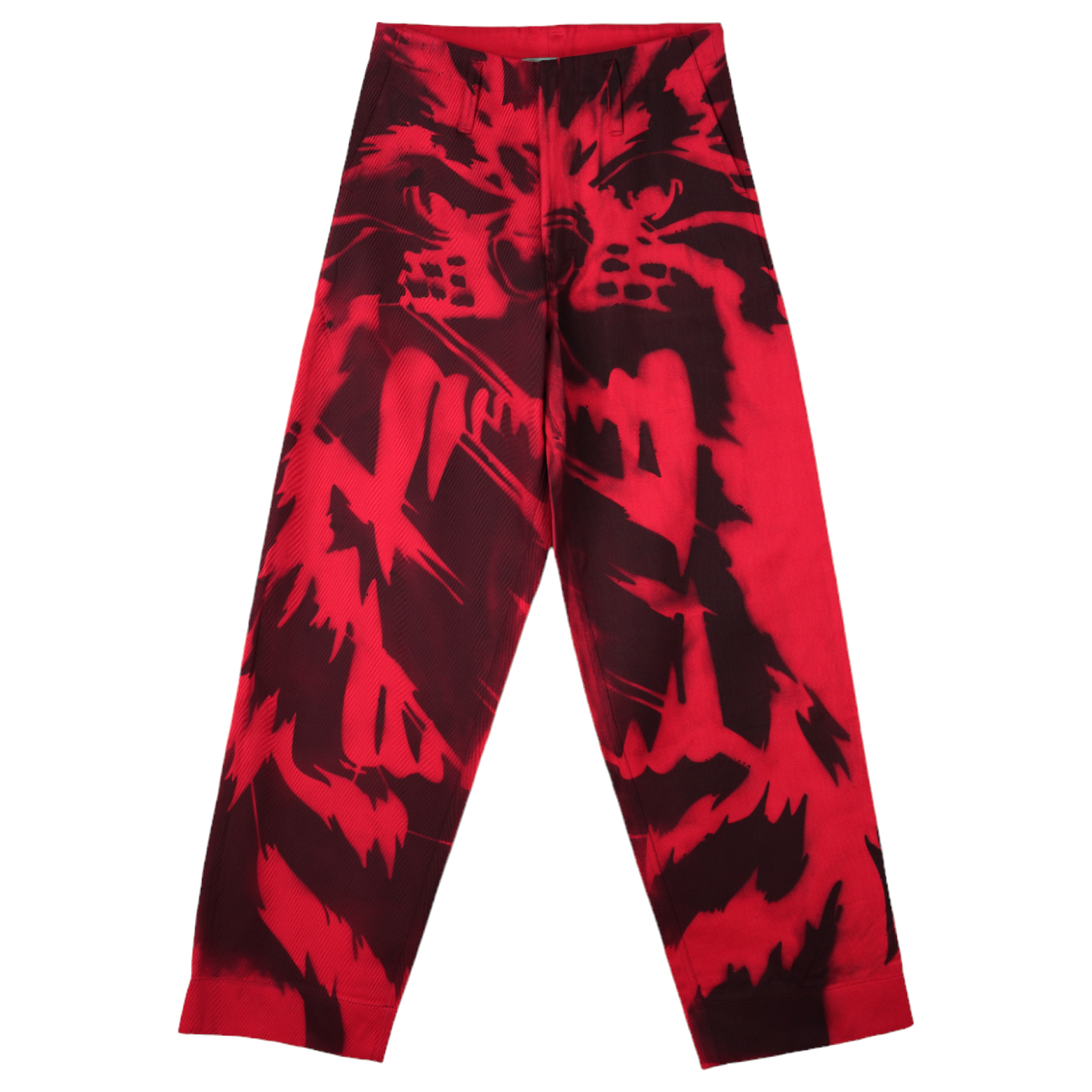 PRINTED JEANS / RED