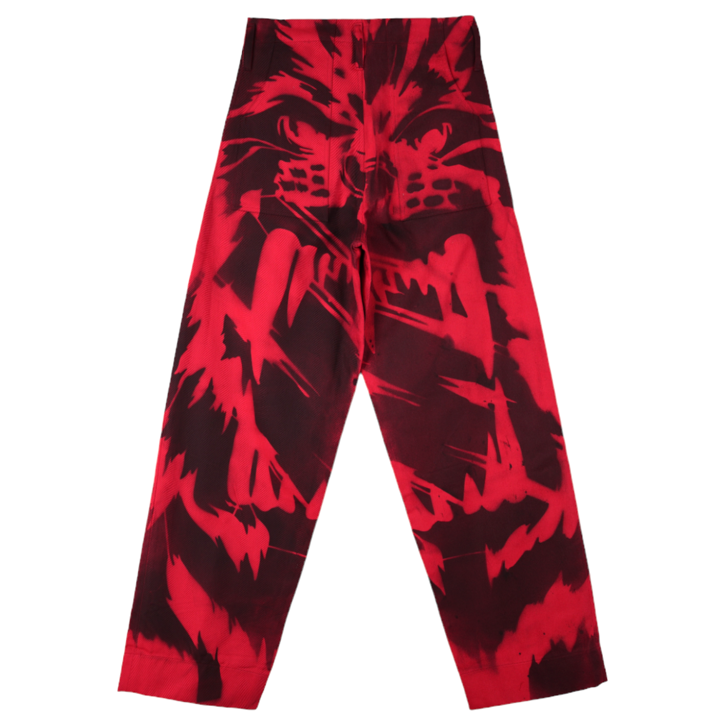 PRINTED JEANS / RED