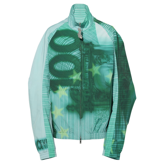 PRINTED NYLON JACKET / GREEN/WHITE