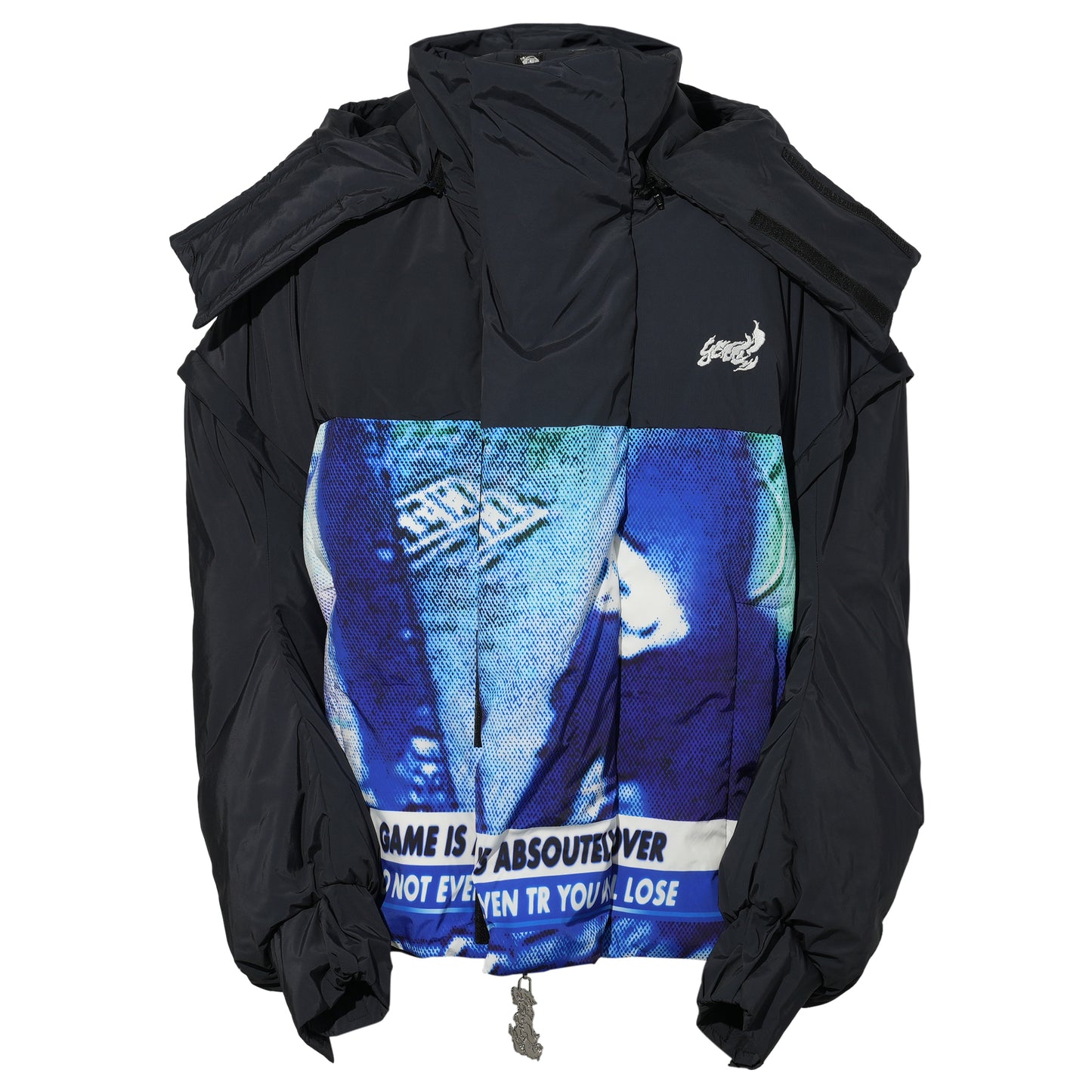 PADDED JACKET / WHITE/LIME/BLUE