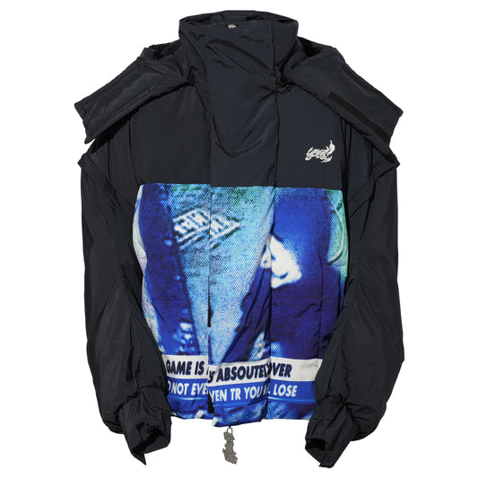 PADDED JACKET / WHITE/LIME/BLUE