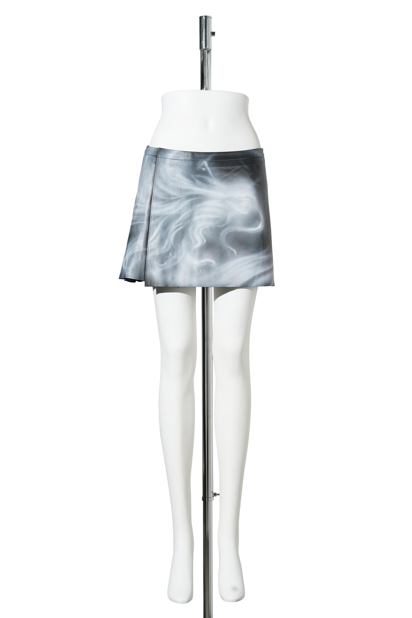 AIRBRUSHED LEATHER SKIRT