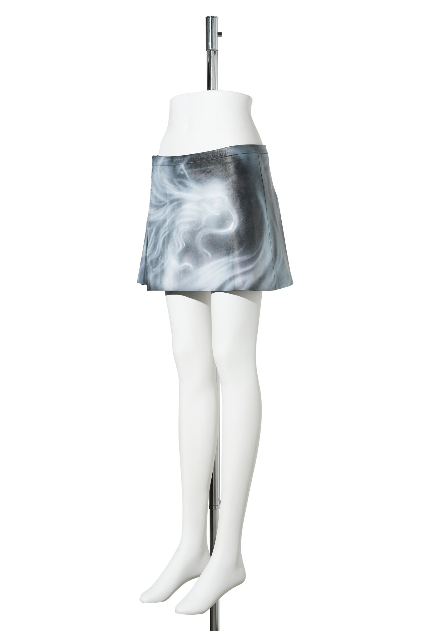 AIRBRUSHED LEATHER SKIRT