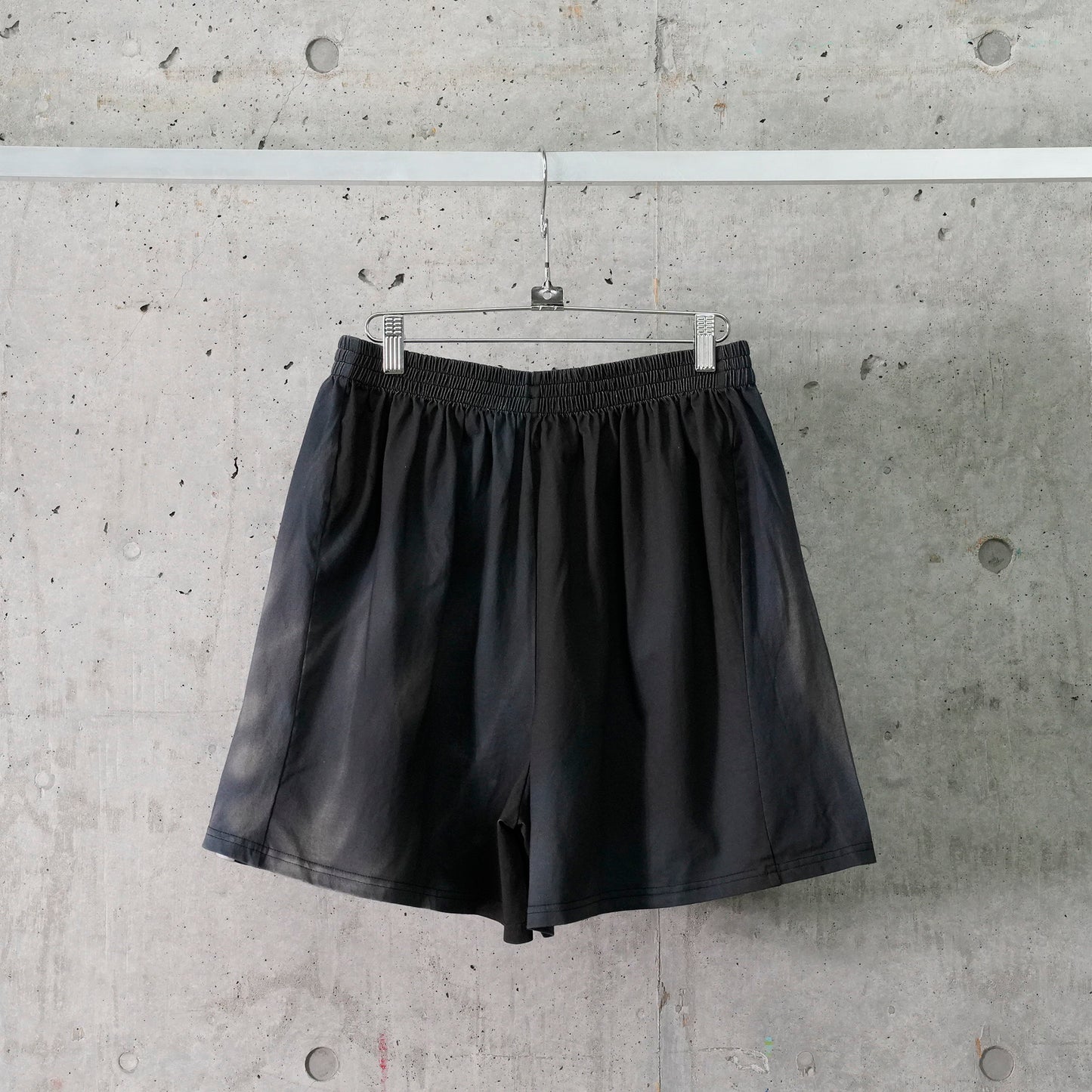 PANELLED JERSEY SHORTS / BLACK/TEAL