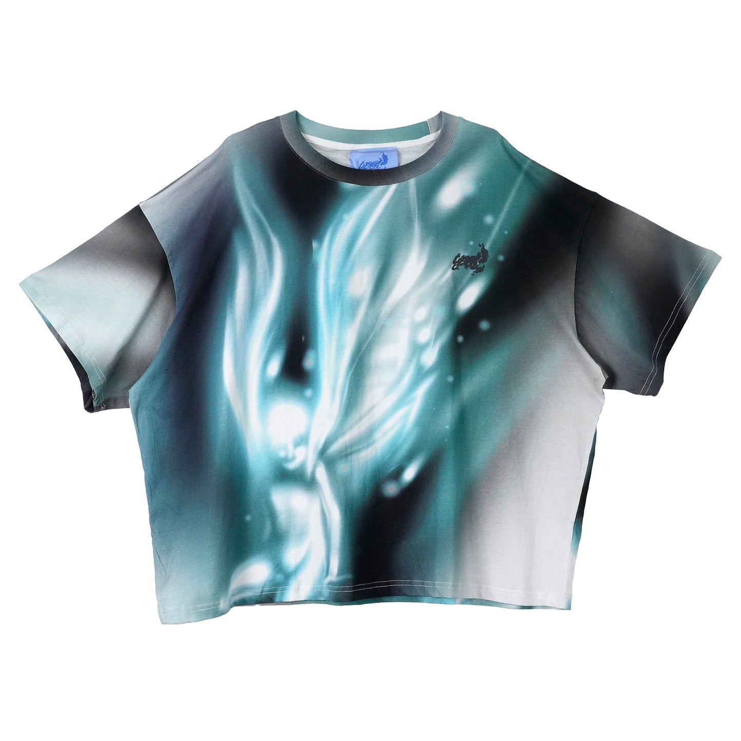 T-SHIRT / WHITE/BLACK/TEAL