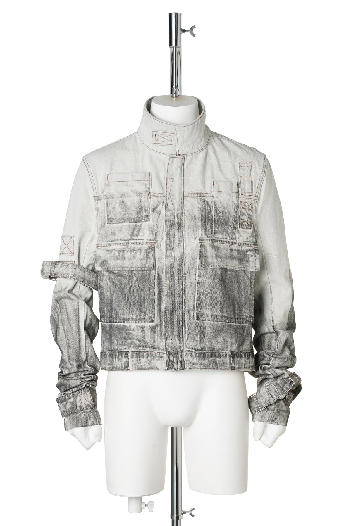 DENIM JACKET- MENS / OFF-WHITE/GREY