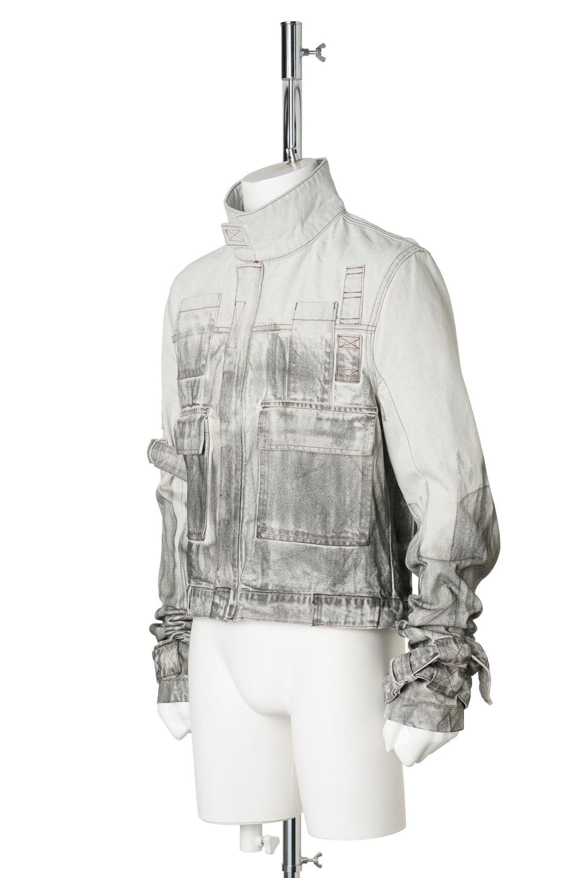 DENIM JACKET- MENS / OFF-WHITE/GREY