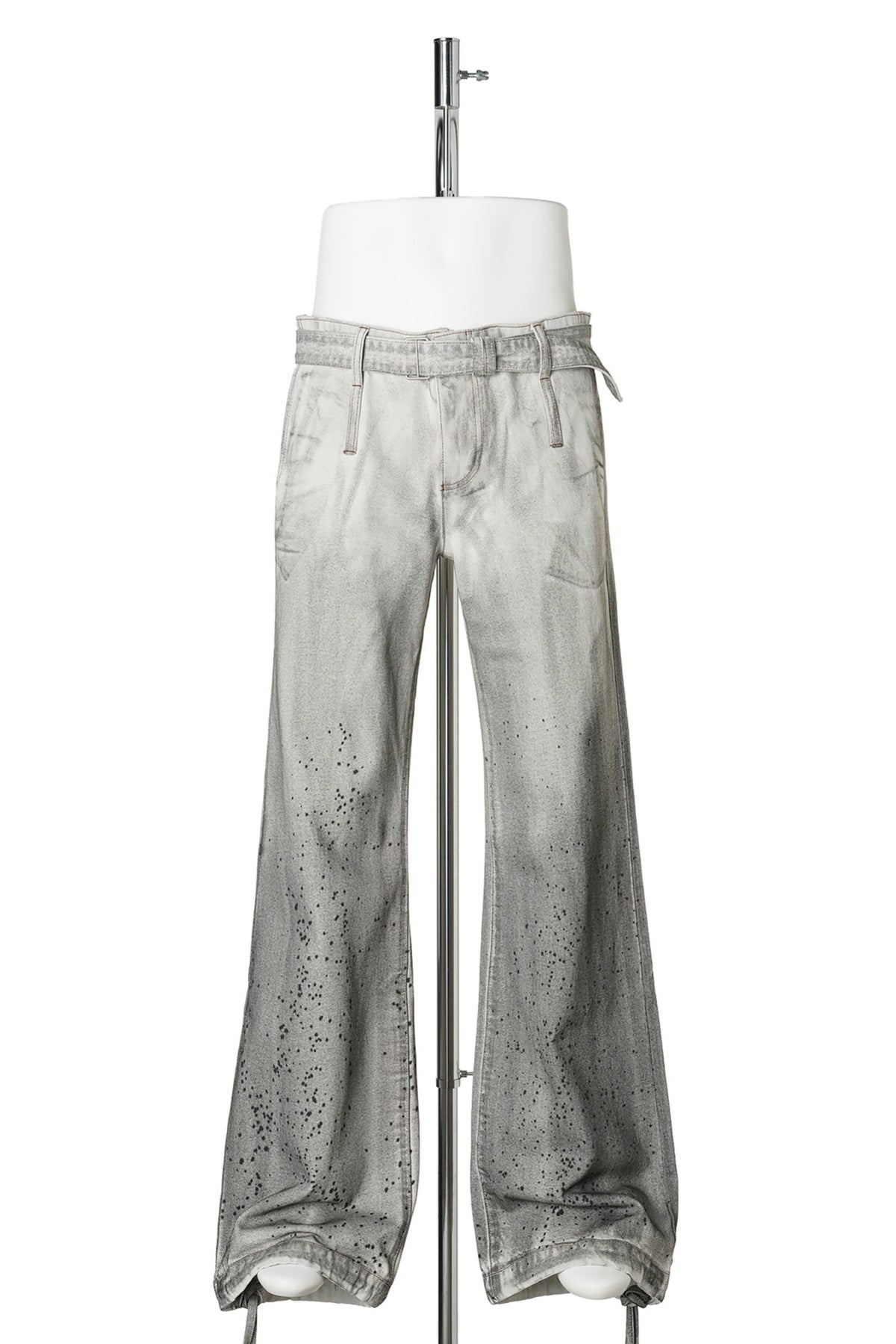 BOOTCUT JEANS / OFF-WHITE/GREY