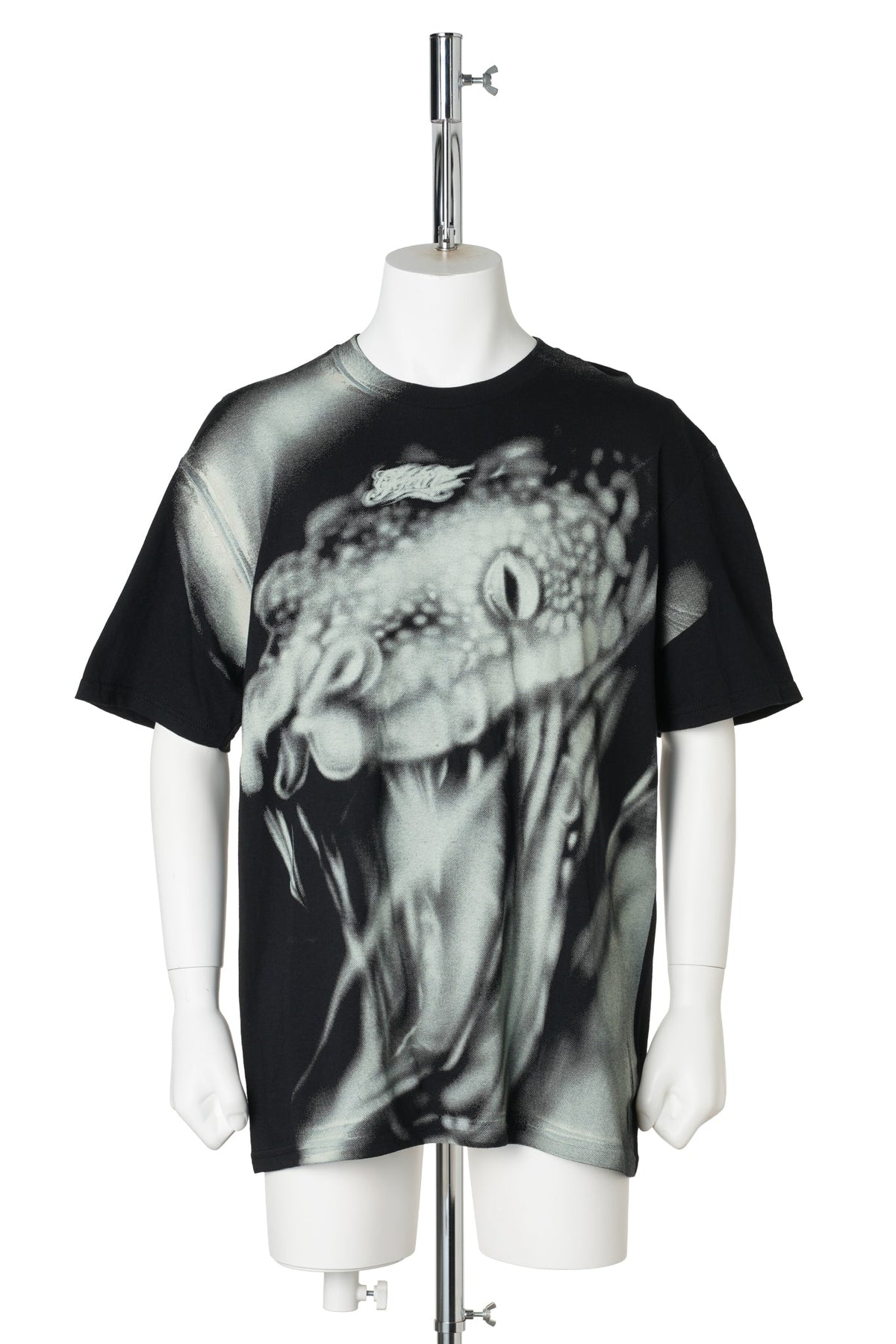 SCREENPRINTED TSHIRT / BLACK/SAGE