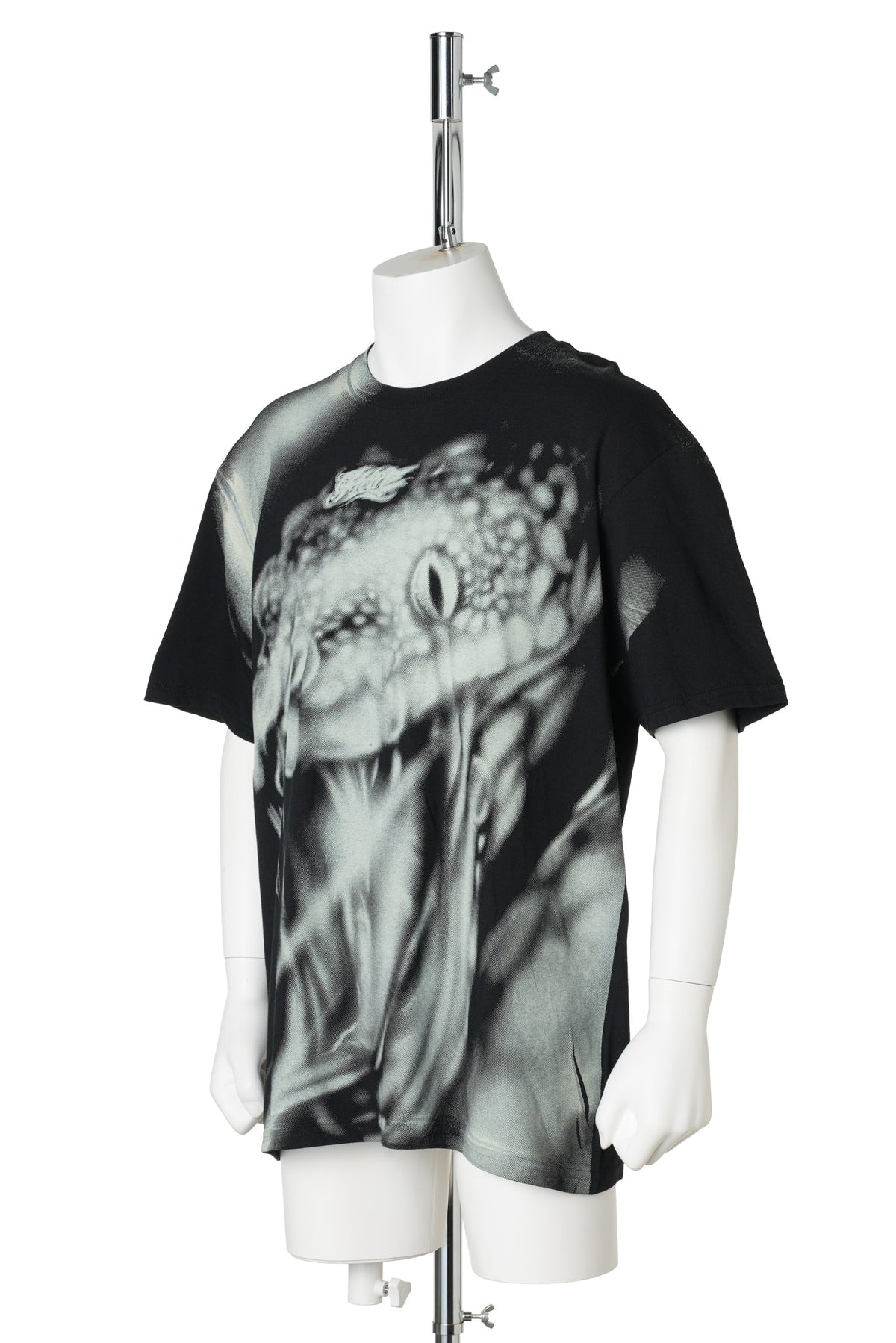 SCREENPRINTED TSHIRT / BLACK/SAGE