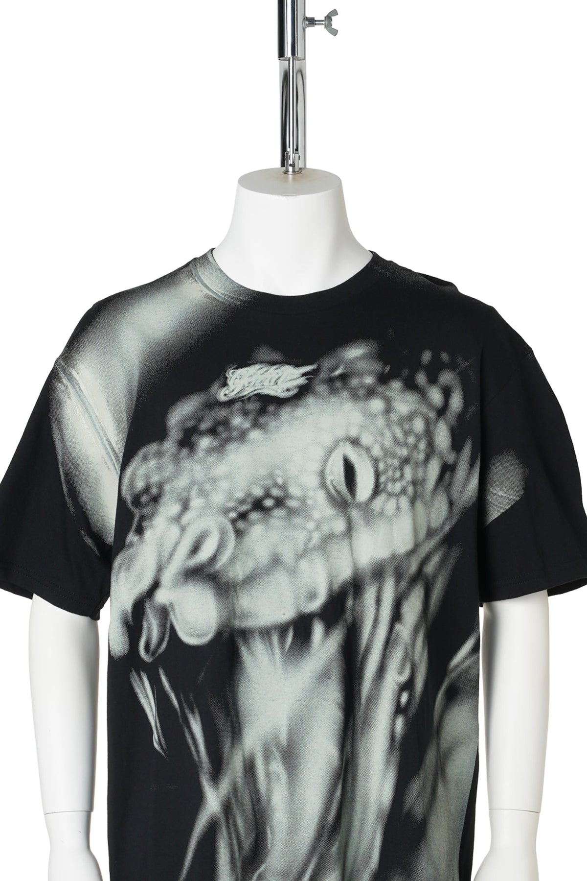SCREENPRINTED TSHIRT / BLACK/SAGE
