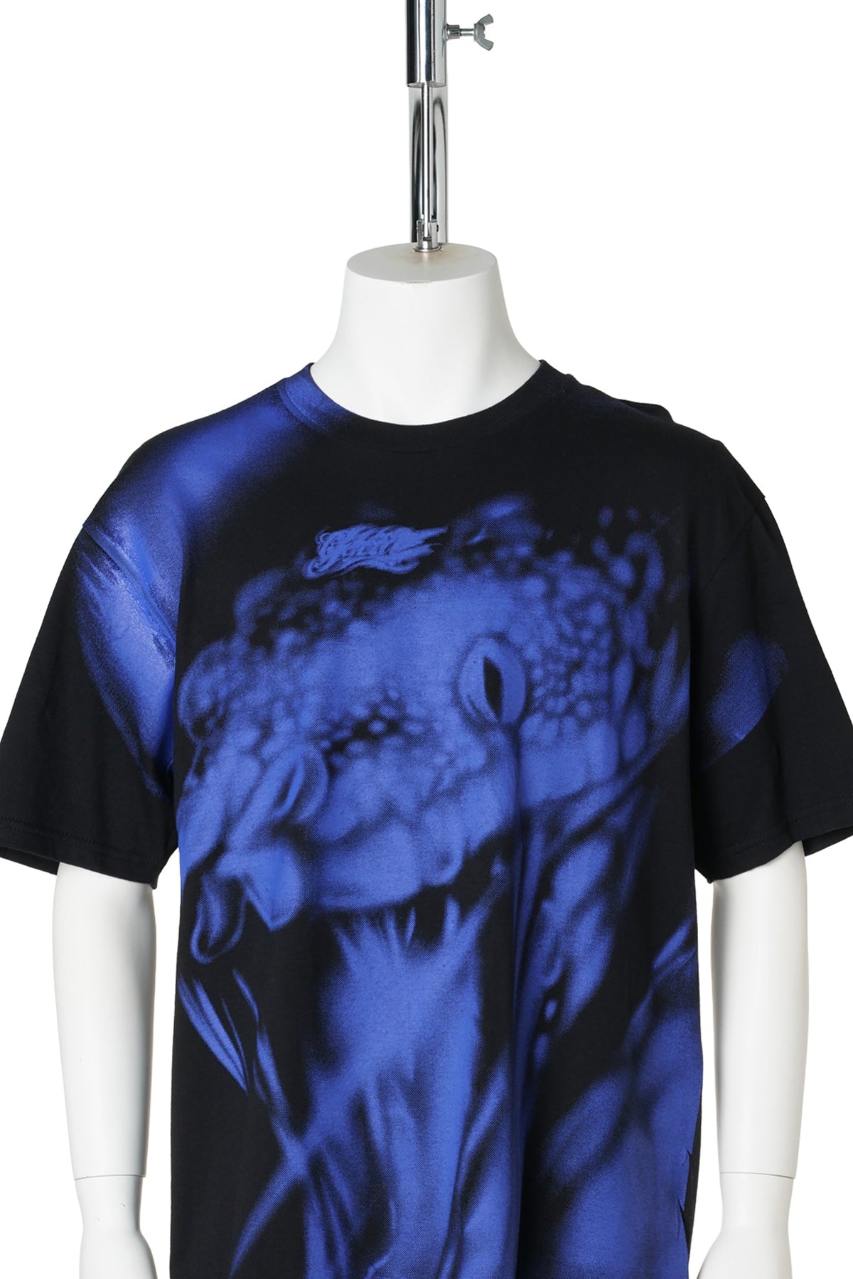 SCREENPRINTED TSHIRT / BLACK/BLIUE