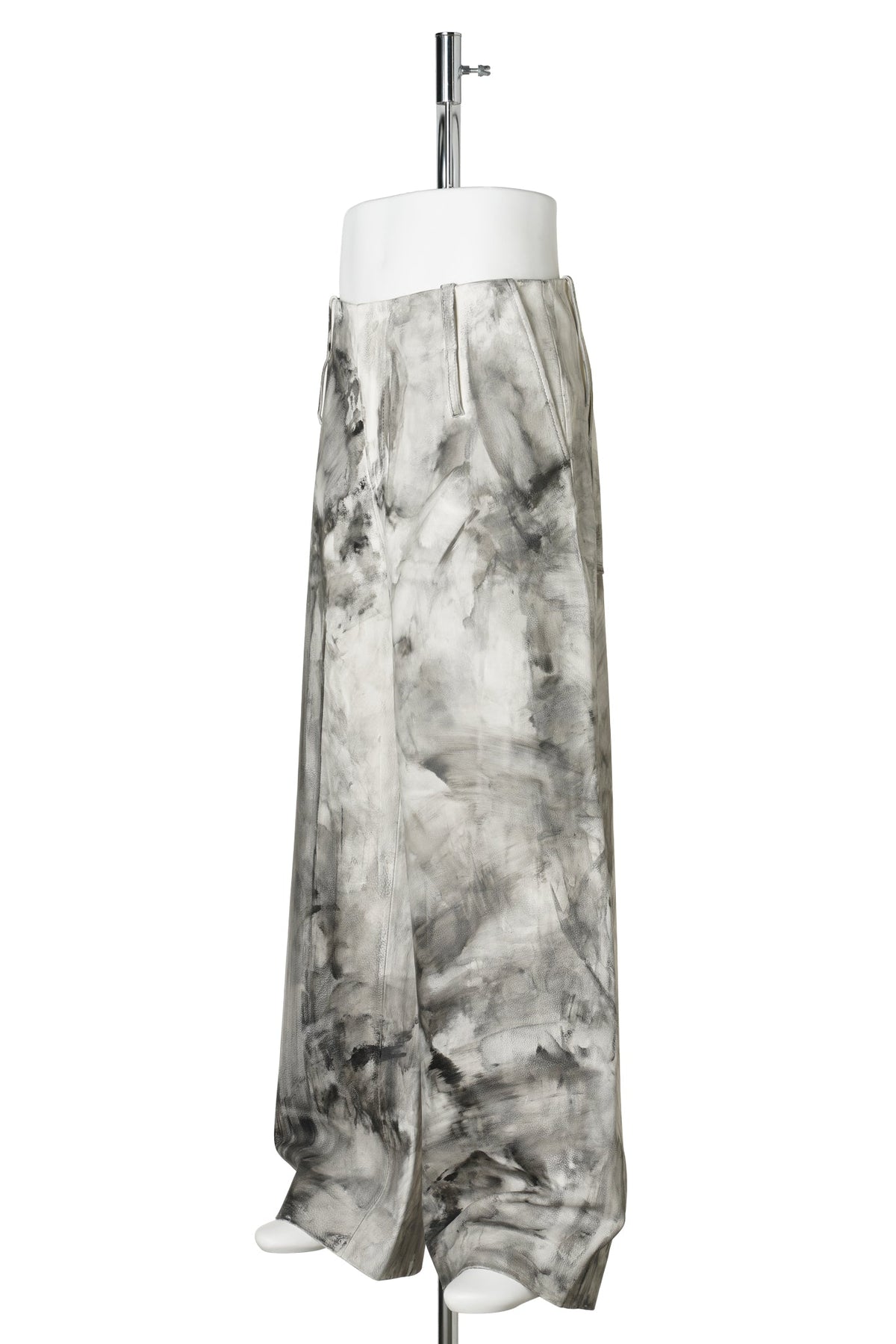 WIDE LEG PANTS / WHITE/GREY