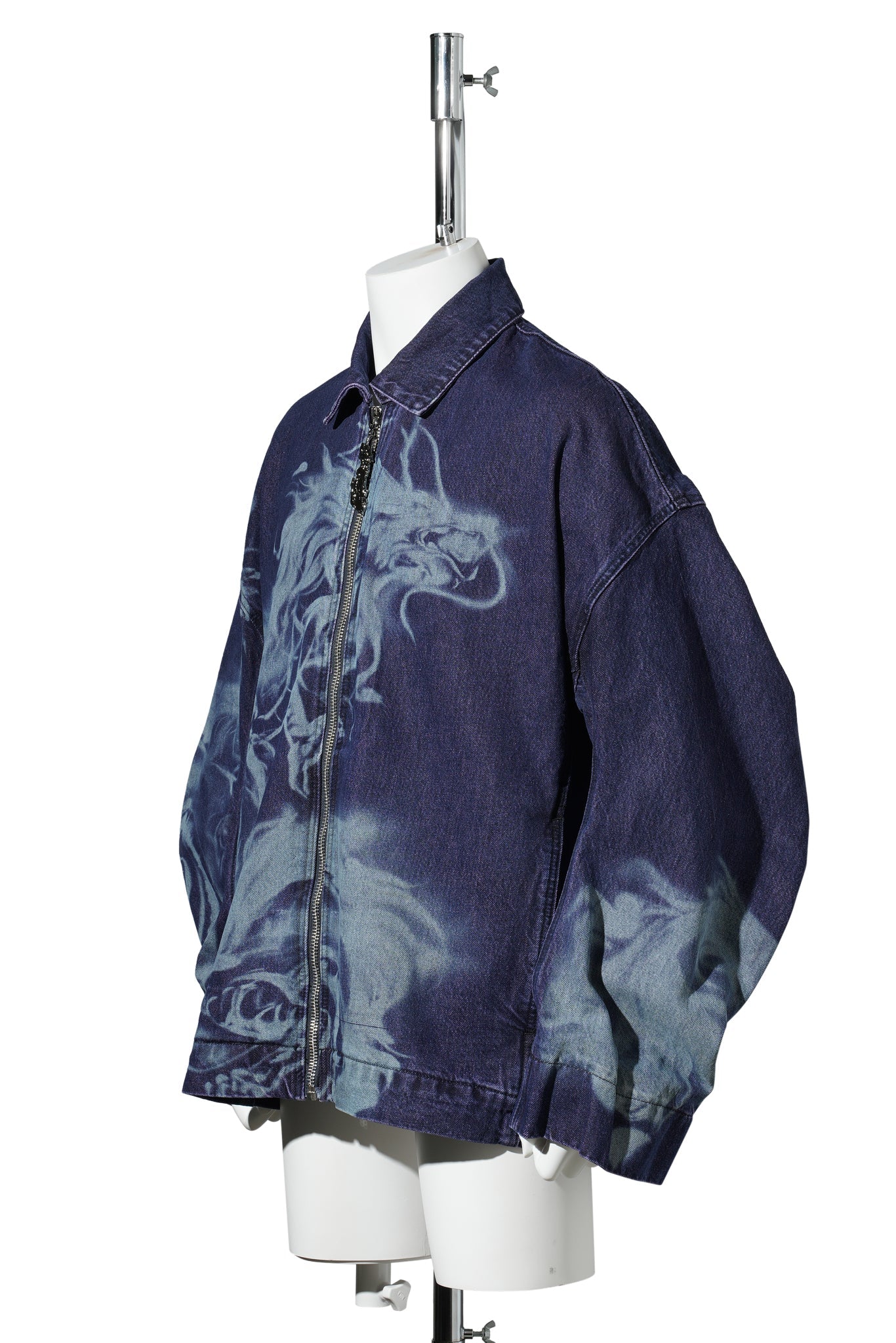 PRINTED DENIM JACKET / BLUE