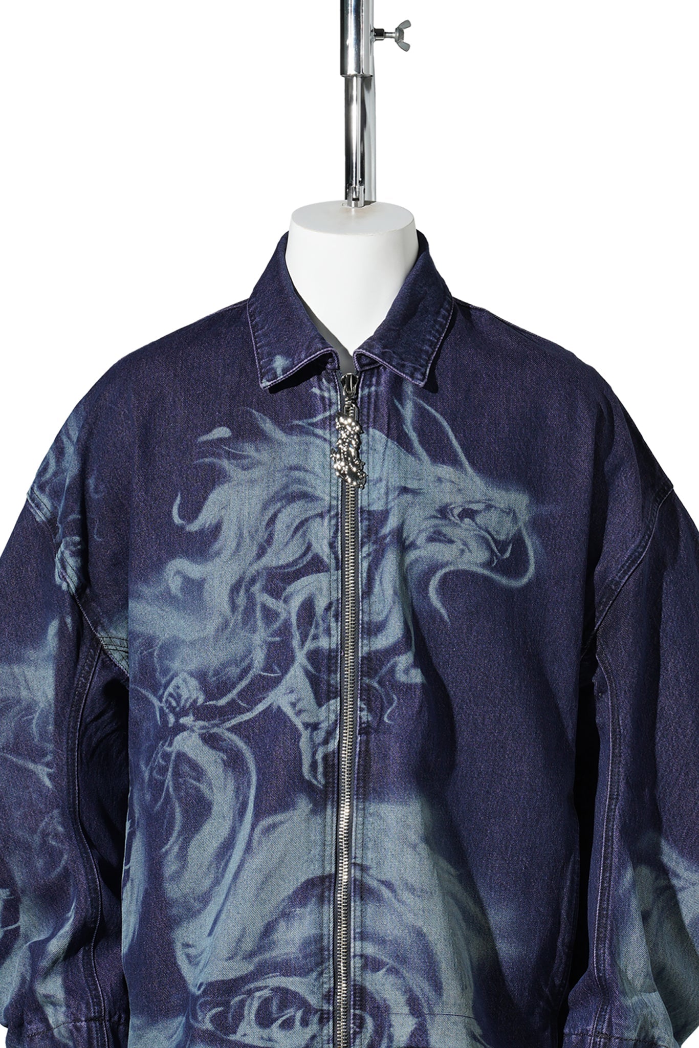 PRINTED DENIM JACKET / BLUE