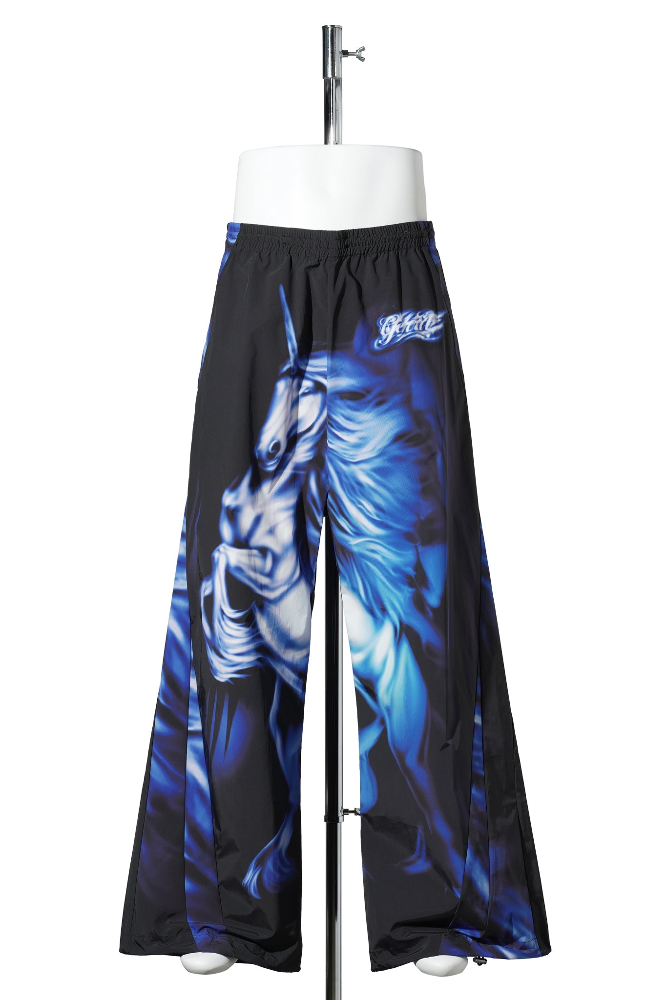 NYLON TROUSERS / BLACK/BLUE