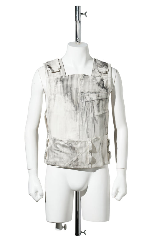 LEATHER VEST / OFF WHITE