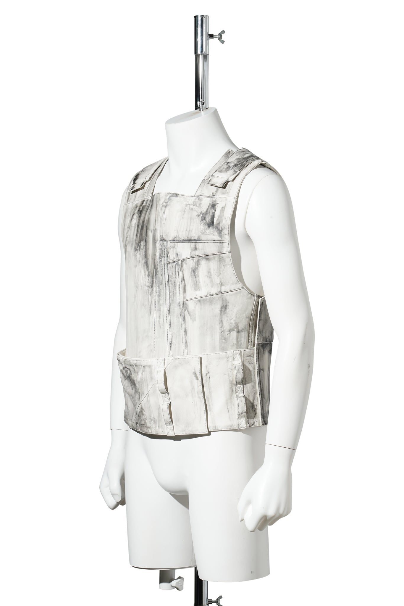 LEATHER VEST / OFF WHITE