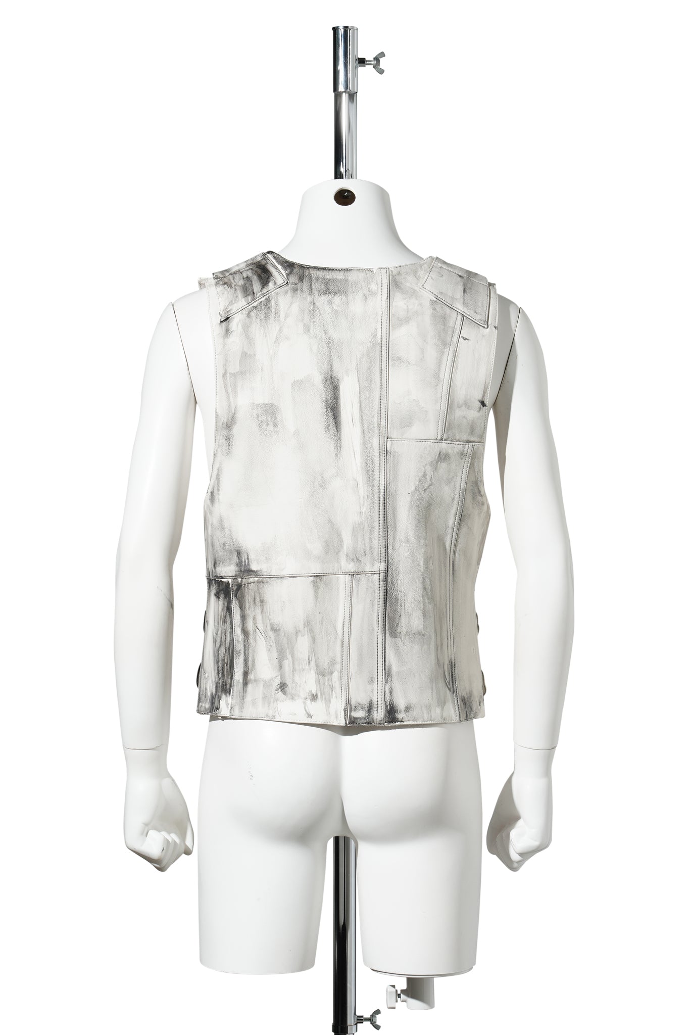 LEATHER VEST / OFF WHITE