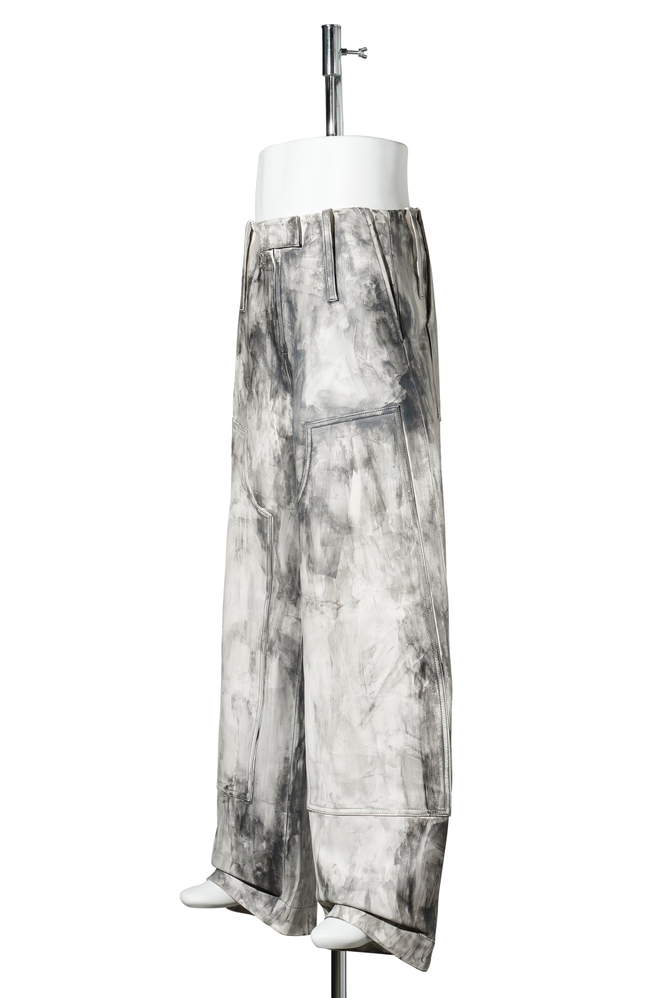 LEATHER TROUSER / OFF WHITE