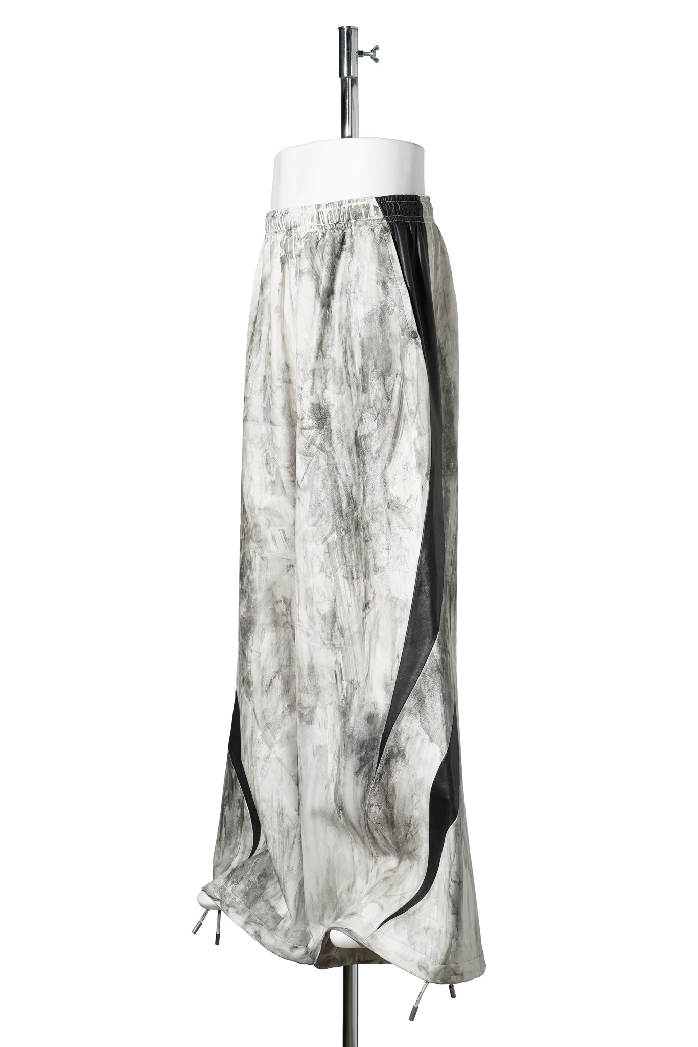 LEATHER TROUSER / OFF WHITE/NAVY