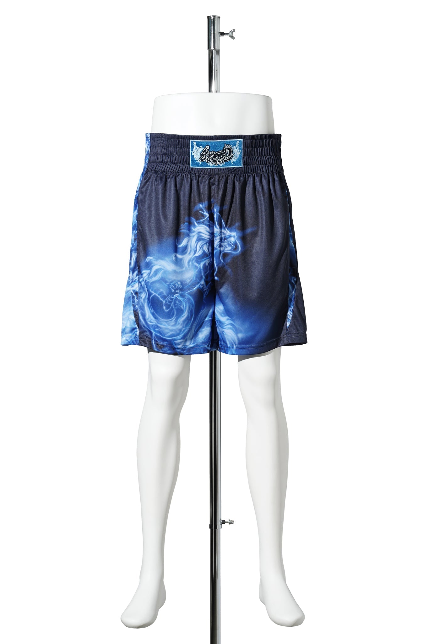 PRINTED SHORTS / BLACK/BLUE
