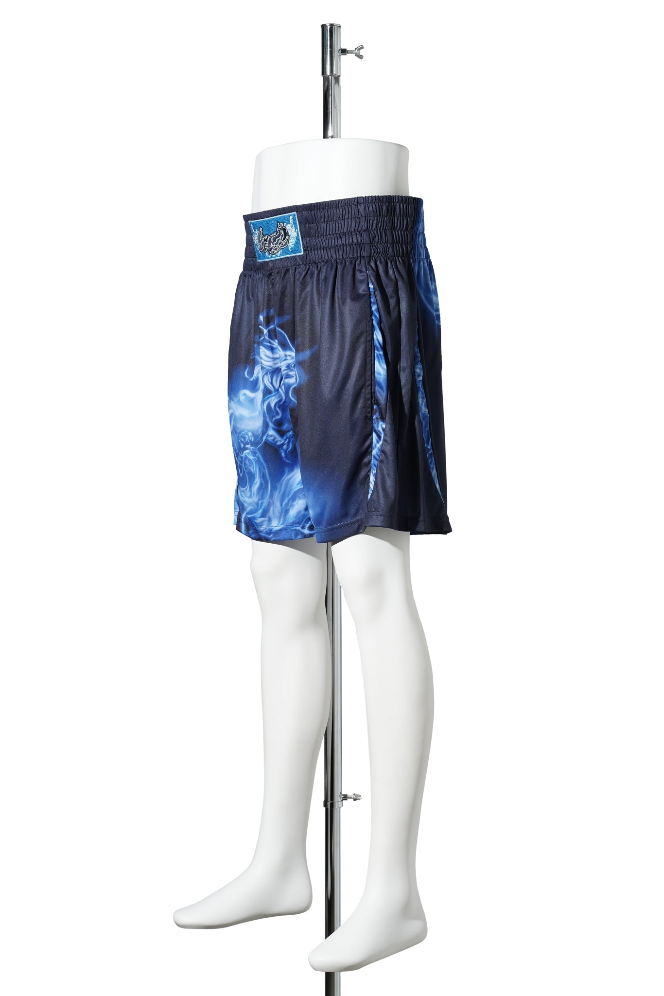 PRINTED SHORTS / BLACK/BLUE