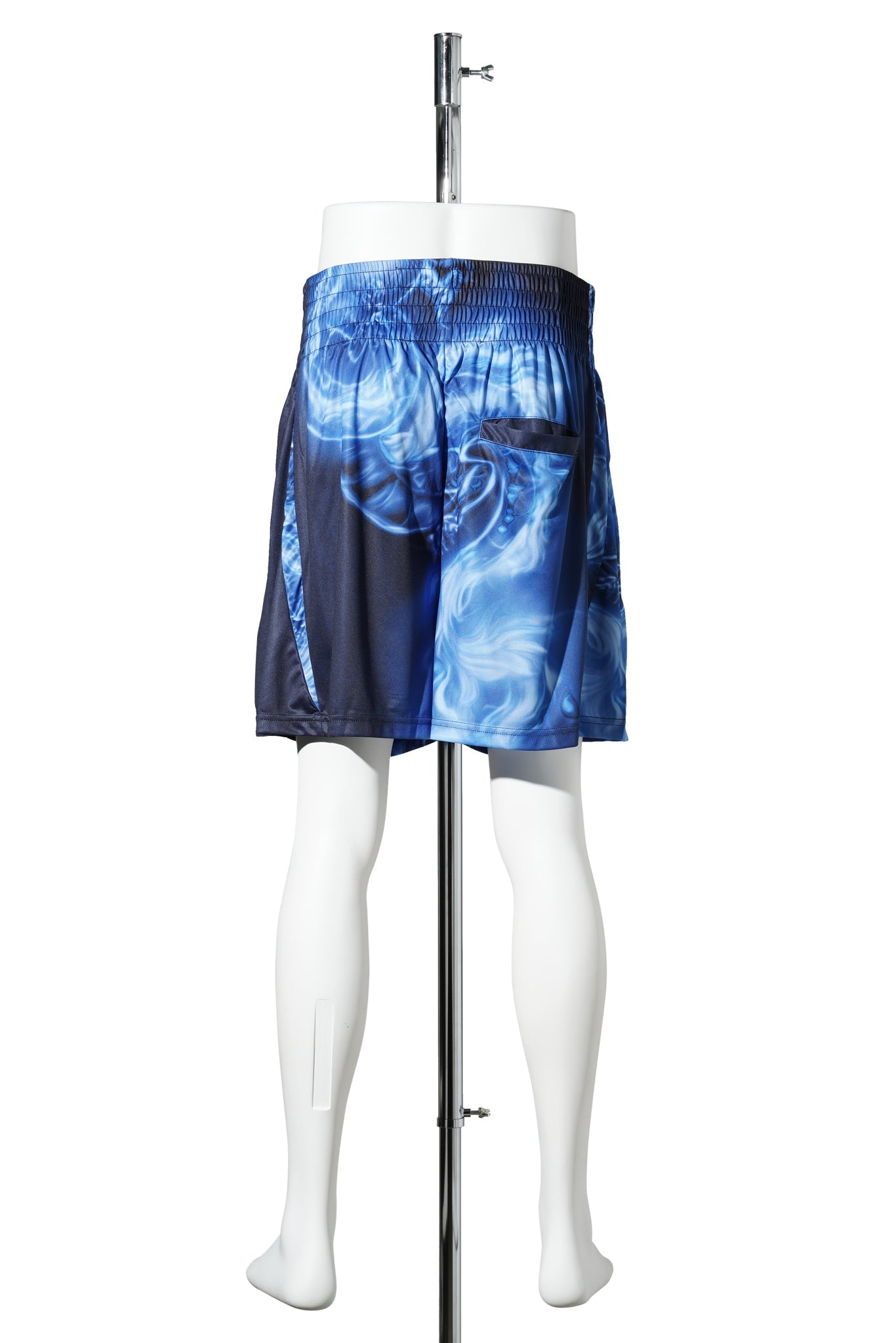 PRINTED SHORTS / BLACK/BLUE