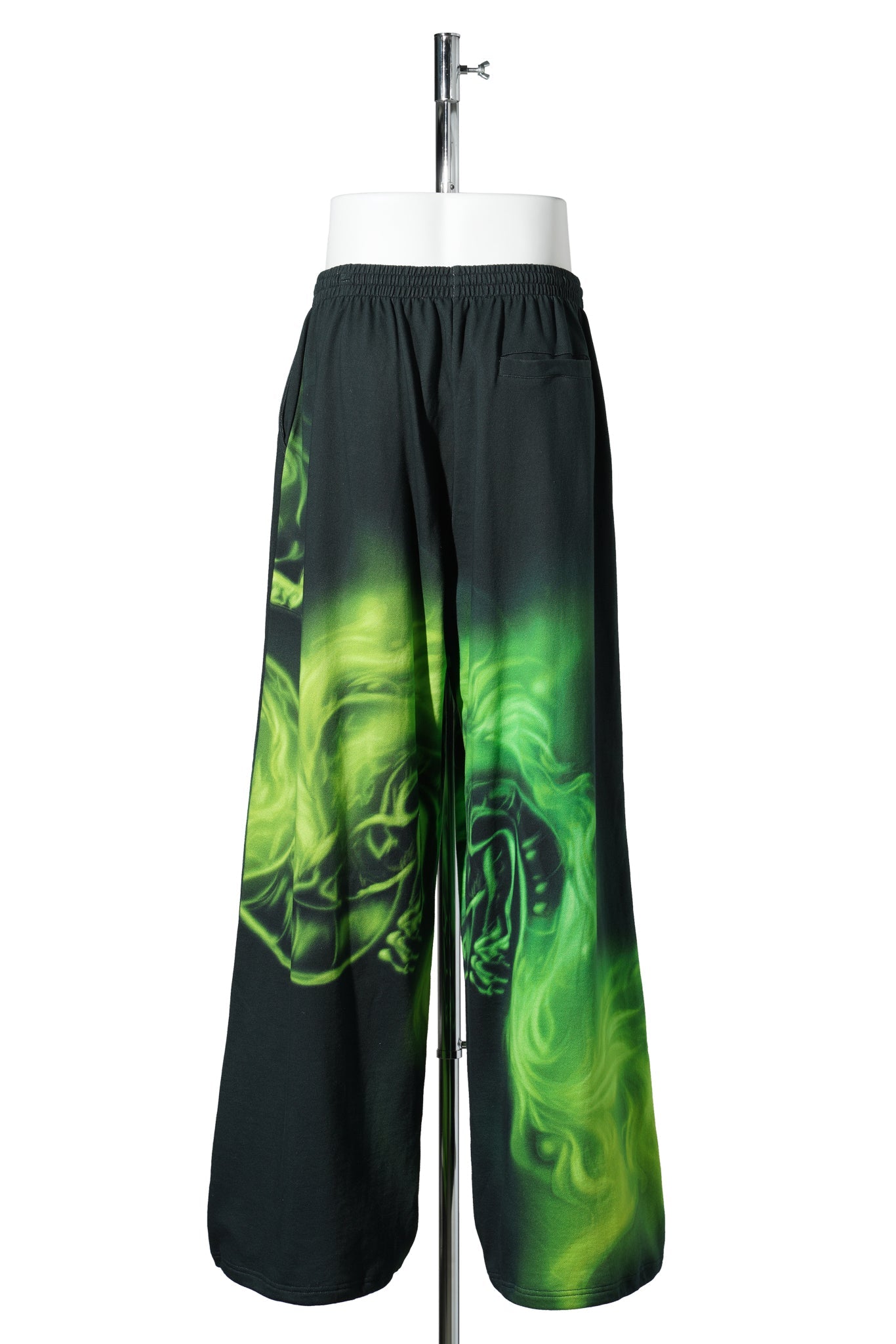 PRINTED SWEATPANTS / BLACK/LIME