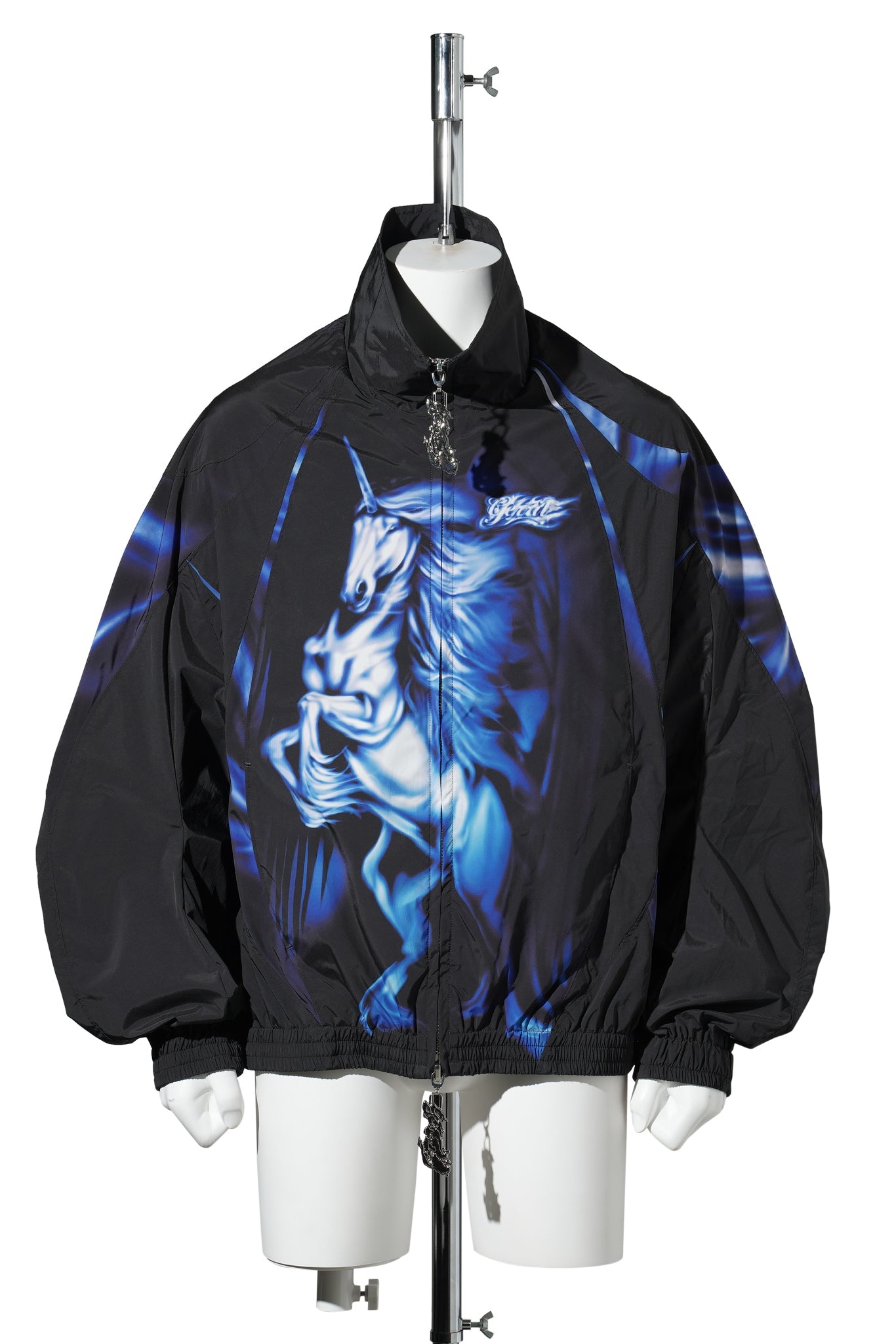 NYLON JACKET / BLACK/BLUE