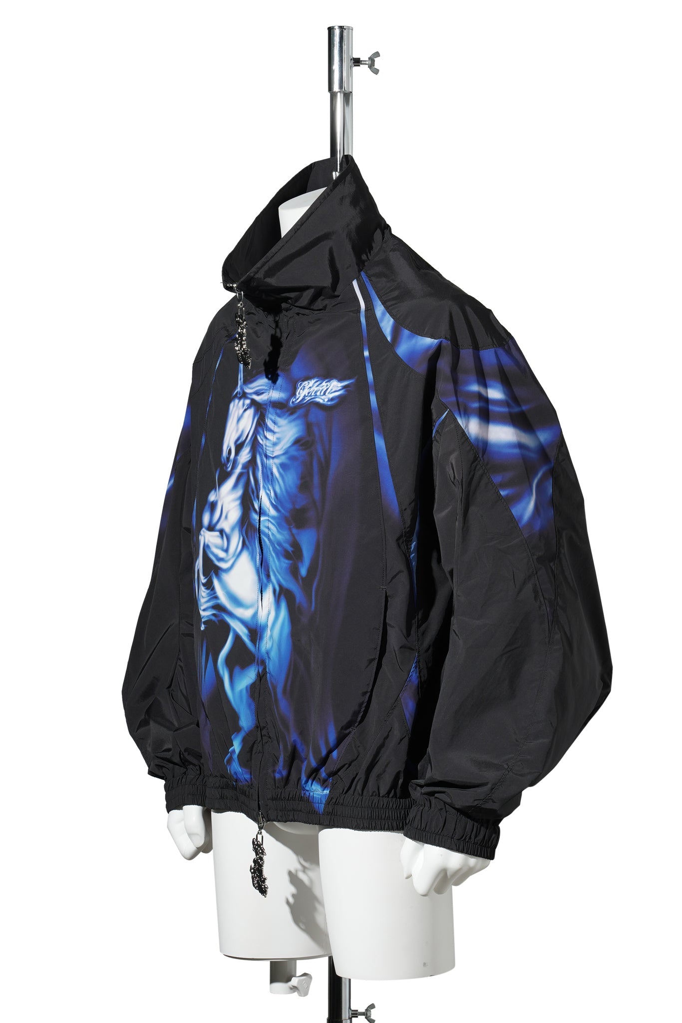 NYLON JACKET / BLACK/BLUE